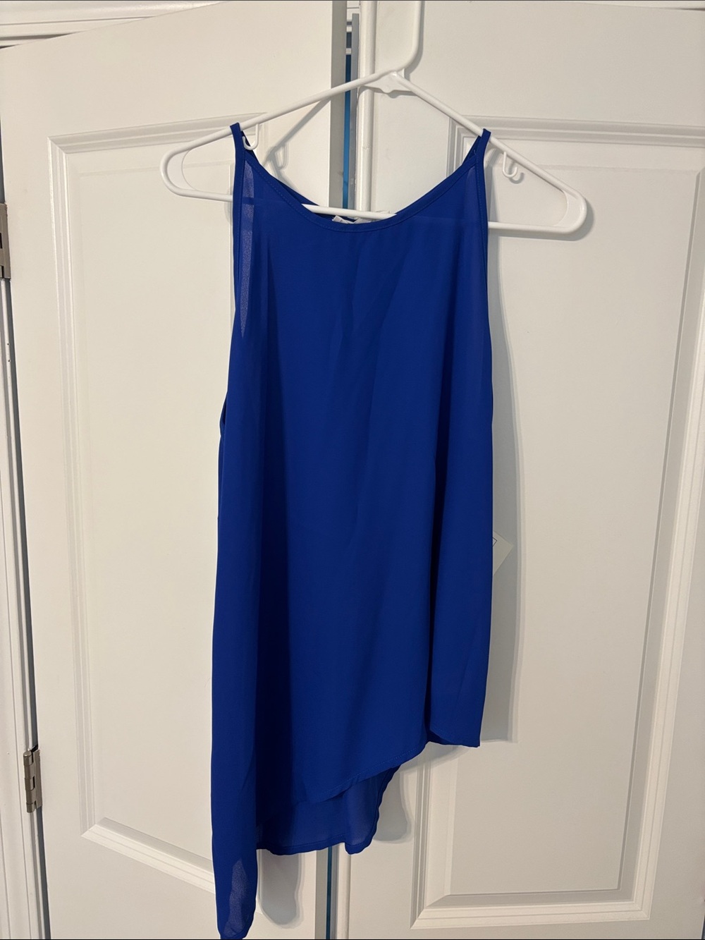Stella Luce Cobalt Blue One-Shoulder Asymmetric Slip Dress